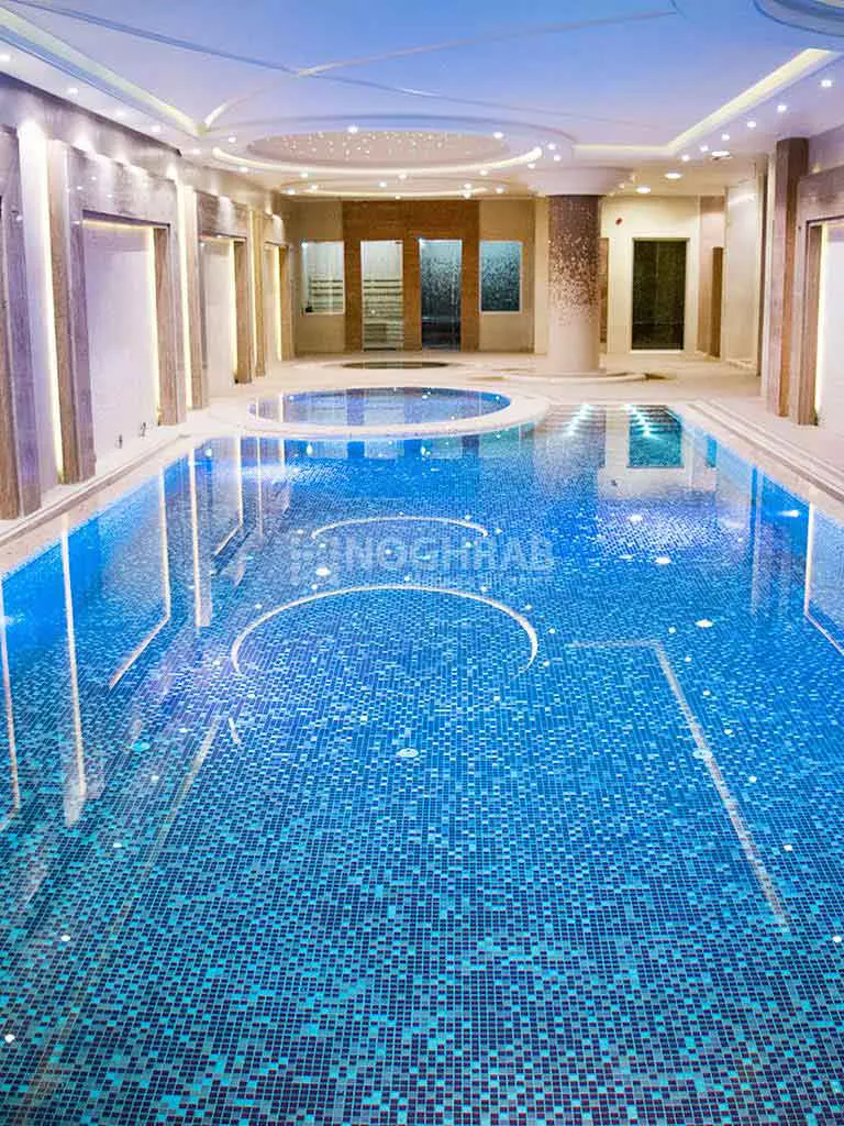 عکس ساخت استخر لاکچری حرفه ای خصوصی جکوزی سونا الهیه جردن فرشته زعفرانیه